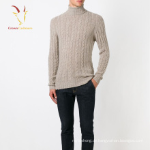 Herren Cable Knit Turtle Neck Pullover Pullover Großhandel